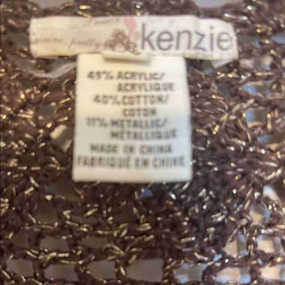 - KENZIE - front tie metallic shrug. - Picture 10 of 10